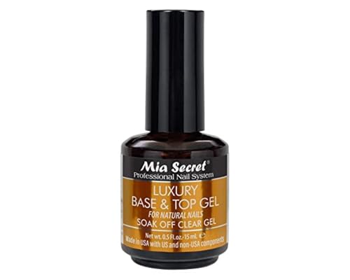 Mia Secret Luxury Base and Top Coat - Clear Gel Polish - 15ml - High Gloss - Gelux Compatible
