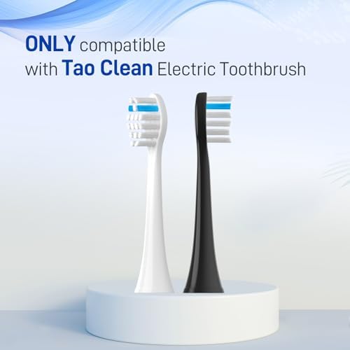 Toothbrush Heads Replacement Compatible with TAO Clean Electric Toothbrush, Black, 10 Pack
