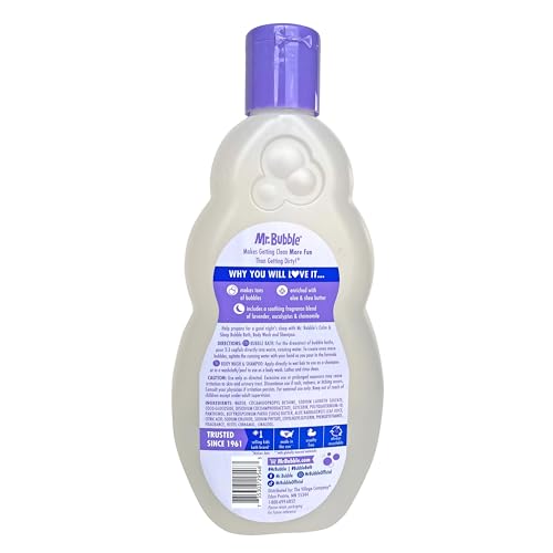 Mr. Bubble Calm and Sleep 3in1 Bubble Bath, Body Wash & Shampoo, 16 oz., Pack of 4