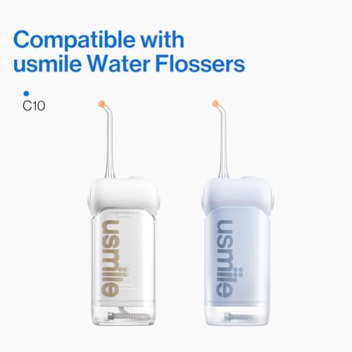usmile Replacement Guidance Tip Nozzles for C10 Flosser – 2 Pack with Storage Case, Ideal for Braces & Dental Care