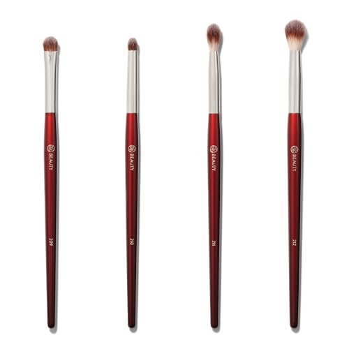 BK BEAUTY - CORE LINE EXTENSION EYE SET (4PC) - Professional Eyeshadow Brush Set for Precise Makeup Placement & Blending | Premium Eye Makeup Brushes for Flawless Application