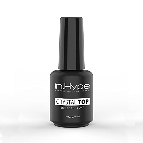 IN.HYPE Gel Top Coat UV/LED Cured (Crystal Top) with UV filter - No wipe