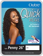 Outre Quick Weave Synthetic Half Wig - Penny 26" (2 Dk. Brown)