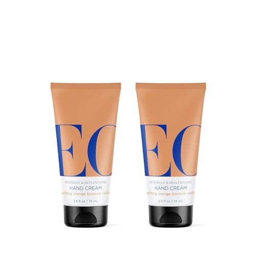 EO Hand Cream, 2.5 Ounce (Pack of 2), Orange Blossom and Vanilla, Organic Plant-Based, Moisturizer for Dry Skin