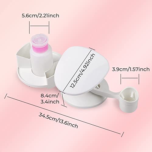 Makartt Nail Stand Hand Rest for Nails, Manicure Supplies with Multi Angle & Polish Trays, Foot Station Supply for Salon Home DIY