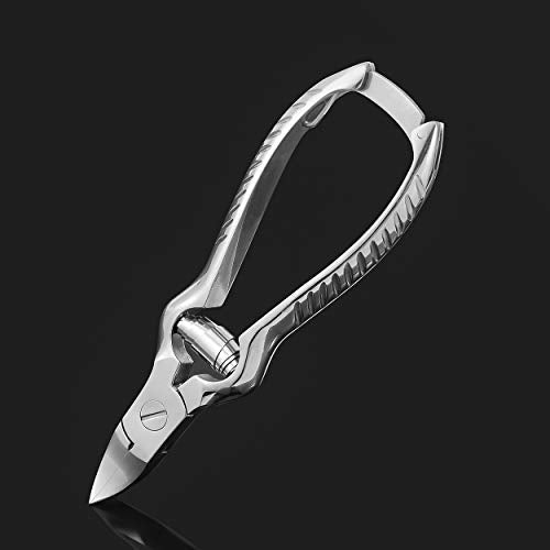 BEZOX Heavy Duty Podiatrist Toenail Clippers for Thick and Ingrown Nails, Stainless Steel Toe Nail Clipper, Pordiatry Ingrwon Toenail Tools - Silver