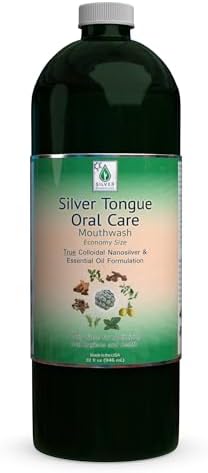 Silver Tongue Oral Care - All Natural Colloidal Silver Mouthwash, 32 fl oz