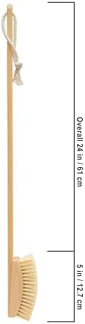 REDECKER Bath and Foot Brush - Extra-Long Oiled Beechwood Handle - Stiff Tampico Fiber Bristles Exfoliate Skin - 24 inches - Wood Scrub Brush with Long Handle - Made in Germany