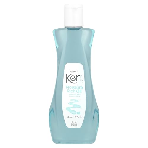 Keri Moisture Rich Shower Bath Oil, Clear, 8 Ounce
