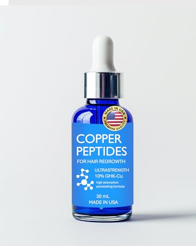 Copper Peptides for Hair Growth - Ultrastrong 10% Copper Peptide Serum for Hair Liposomal 7x Absorption - MADE IN USA