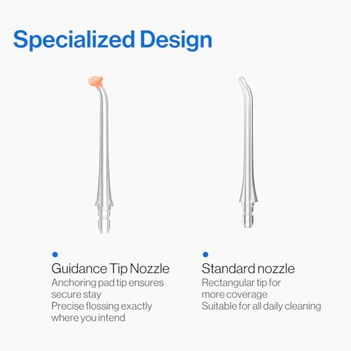 usmile Replacement Guidance Tip Nozzles for C10 Flosser – 2 Pack with Storage Case, Ideal for Braces & Dental Care