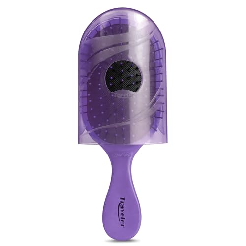 NuWay 4HAIR Traveler U.S. and International Patented Travel Brush (Lavender)