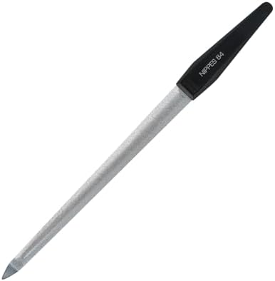 Nippes Stainless Steel Sapphire Nail File - Professional Finger Manicure File - Quality Handmade in Solingen Germany - Ergonomic Hand Grip - for Scraping, Strengthening, Fingernails, Toenails [18cm]