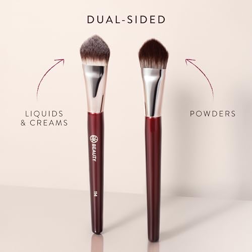 BK Beauty Core Complexion Trio Makeup Brushes Set (3PC) – Foundation, Concealer, and Blending Brushes for Liquid, Cream & Powder – Vegan, Cruelty-Free, Ultra-Soft Face Makeup Brushes