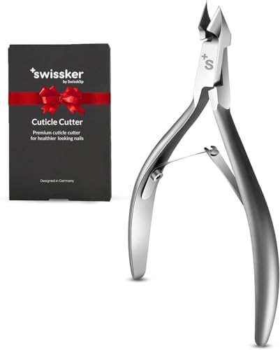 Swissklip Cuticle Trimmer, Cuticle Remover, White Elephant gifts, Cuticle Nippers, Cutter, Nail Nipper used along with Cuticle Pusher Tool, Nail Cuticle Trimmer