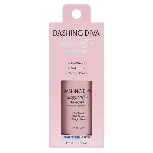 Dashing Diva Magic Off+ Remover, 3 Pack - Press-On Nail Remover with Niacinamide and Castor Oil - Contains 3