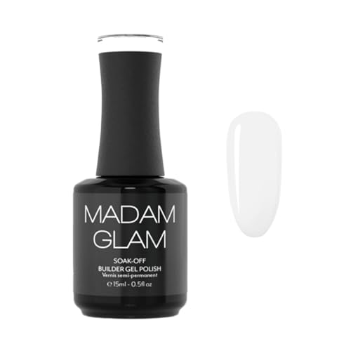 Madam Glam - Soak-Off Builder Gel Pure Serenity - 15 mL - DIY Gel Nail Polish - Chip-Free, Flexible, Long-Lasting & Hema-Free