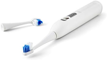 Smileactives Vibrite Sonic Electric Toothbrush Heads, 3 White/Blue Replacement Brush Heads with Firm Tip Bristles for Teeth Whitening and Cleaning, Helps Remove Plaque (Not Compatible w/Wave Version)