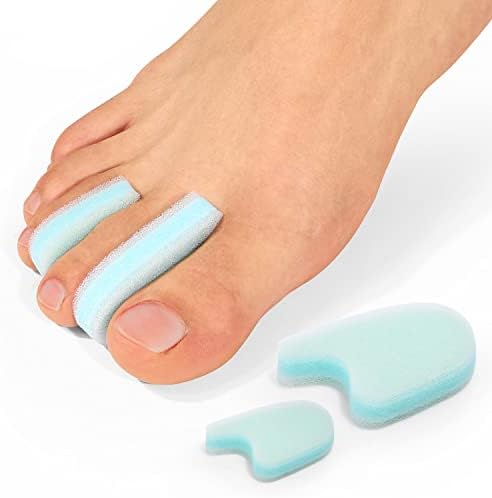 12 Packs Foam Toe Separator，Toe Gasket-Redress Overlapping Toes, Prevent Friction and Release Pressure, Relieve The Pain Caused by Bunions