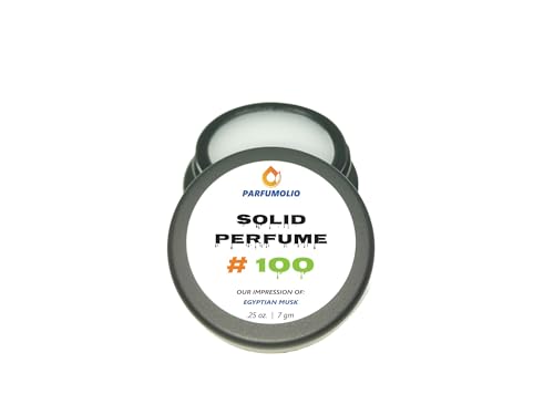 Solid Perfume #100 Inspired by Egyptian Musk Unisex Portable Non-Spill Fragrance Concentrated Long Lasting 7gm / 0.25 oz