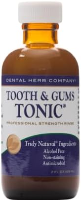 Dental Herb Company - Tonic Mouthwash and Essentials Toothpaste Travel Kit - Made with Pure Essential Oils to Relieve Bad Breath, Bleeding, and Irritated Gums. 2 oz. Mouthrinse - 1 oz. Toothpaste