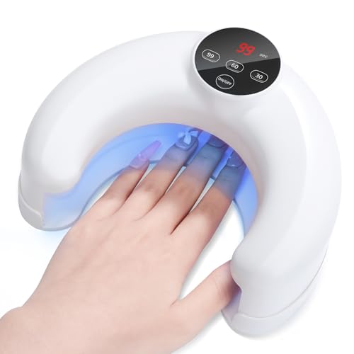 SAVILAND Advanced 45W U V Nail Lamp: U V Light for Gel Nails Smart Sensor Flash Cure Lamp Nail Light 20S Fast Curing LCD Displsy Screen 3 Timers Nail Tech Must Haves Lampara LED Para uñas Profesional
