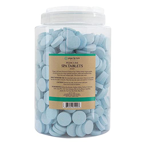 Ginger Lily Farms Botanicals Pedicure Spa Tablets, Natural & Organic, Replenishes Moisture, Softens & Conditions Skin, Ocean Scent, 105 Ounces, 500-Count