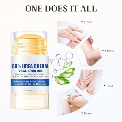 1.41oz Hydrating And Anti-Cracking Foot Cream 2025 New 60% Urea Moisturising And Relieves Cracking and Dryness Foot Cream for Women & Men Feet, Knee, Elbow, Hand (1)