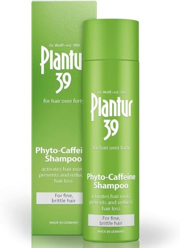 Plantur 39 Natural Phyto Caffeine Shampoo for Thinning Hair for Women, Volumizing Shampoo for Natural Hair Growth for Fine and Thinning Hair, Niacin, Caffeine, Zinc, White Tea Extract, 8.45 floz