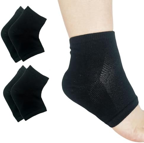 Gel Heel Sports Sock for Kids with Heel Discomfort Severs Plantar Fasciitis Heel Pain (2 Pairs Kids 3-7 Women 5-9)