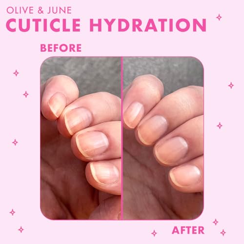 Olive & June Cuticle Hydration Set | Mini Cuticle Serum + Nourishing Balm | Hyaluronic Acid + Meadowfoam | Vegan & Cruelty-Free Nail Care Duo | Fragrance-Free, Dermatologist-Tested