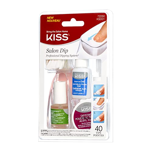 Kiss Salon Dip Prof Dipping System Acrylic Strength 40 Tip