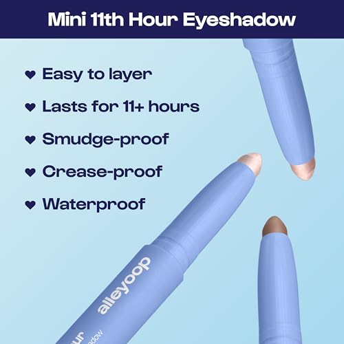 ALLEYOOP Everyday 5-Piece Essentials Kit - Makeup Set Includes 11th Hour Mini Eyeshadow Stick, Lip Goals Glossy Lip Balm & Mini Go To The Distance Mascara - Vegan & Cruelty-Free