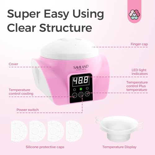 SAVILAND Nail Polish Remover Machine:Gel Polish Revmover Steam Quick Remove Gel Acrylic Nail Remover | Dip Powder Remover Gentler Portable U V Gel Nail Electric Nail Polish Remover Nail Salon Home DIY