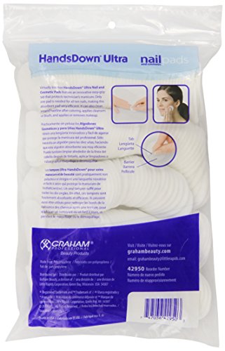 Graham Hands Down Ultra Nail and Cosmetic Pads, White, 240 Count