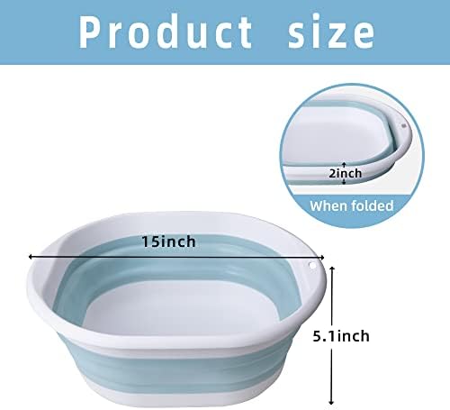 Tlswshsy Portable Pool Foot Bath,Collapsible Pool Foot Wash Basin Tub,Foot Bath Basin for Above Ground Swimming Pools Accessories