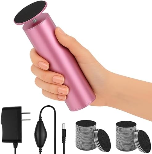 Electric Foot Callus Remover | Feet Filer Sander File Tool Grinder Heavy Duty Scrubber Shaver Buffer Smoother Drill Pedicure Dead Skin Cracked Heels Calluses 60 pcs Sandpaper Discs by VISOFO