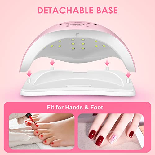 UV Gel Nail Lamp,150W UV Nail Dryer LED Light for Gel Polish-4 Timers Professional Nail Art Accessories,Curing Toe Nails