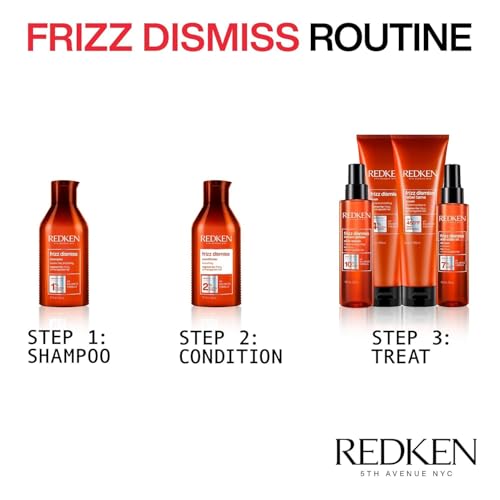 Redken Sulfate Free Frizz Dismiss Anti-Static Oil Mist For All Hair Types - Tames Flyaways & Unwanted Static With Babassu Oil
