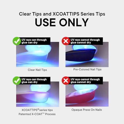 BTArtboxnails XCOATTIPS Solid Nail Glue Gel - 30g Gap-Filled Gel Nail Glue for Nail Tips Press on Nails, Upgrade Cure Needed UV Nail Gel for Acrylic Fake Nail