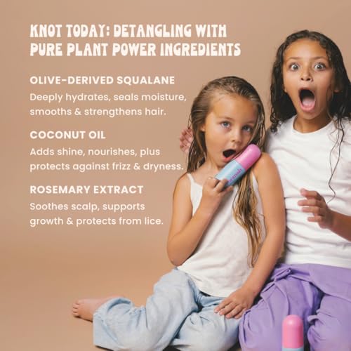 Nemah - Kids Leave-In Conditioner & Detangler with Squalane, Coconut Oil, and Rosemary - Dermatologist-Tested, Vegan, & Cruelty-Free - 4 oz.