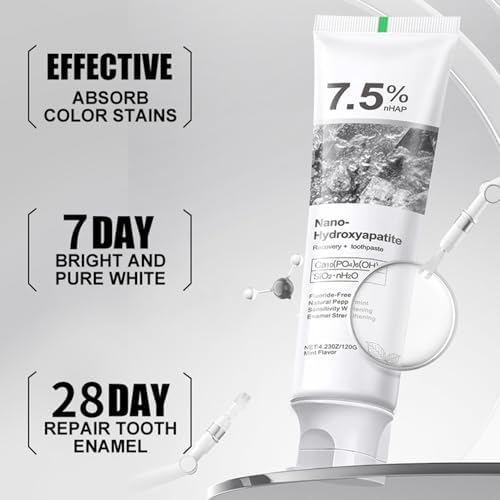 2pcs Hydroxyapatite Toothpaste for Advanced Enamel Protection, Gentle and Effective Formula, Fresh Breath, Deep Cleaning Care Toothpaste, Suitable for Sensitive Teeth