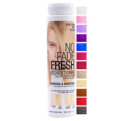Bright Blonde Color Depositing Conditioner - Semi Permanent Hair Color with BondHeal Bond Rebuilder - Blonde Hair Dye - Deep Conditioner Hair Mask 6.4 oz