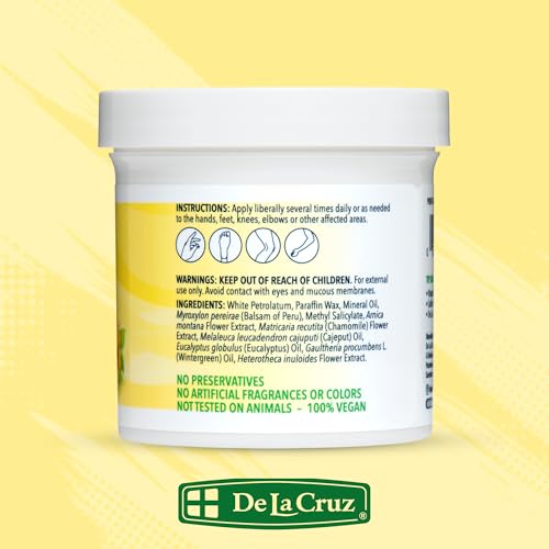 De La Cruz Arnica Salve - Foot Cream for Dry Cracked Heels and Feet - Moisturizing Hand Salve for Dried Hands - 24 Hour Moisture Foot Cream for Dry Cracked Feet and Rough Skin - JUMBO SIZE 5.5 OZ