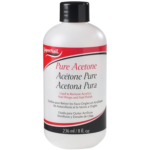 Supernail Pure Acetone Polish Remover, 8 oz (Pack of 6)