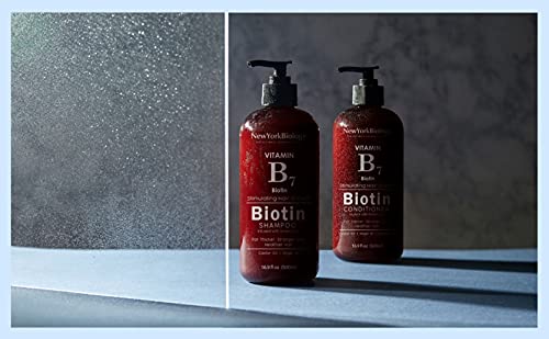 New York Biology Biotin Conditioner for Hair Growth and Thinning Thickening Formula for Hair Loss Treatment For Men & Women Anti Dandruff - 16.9 fl Oz