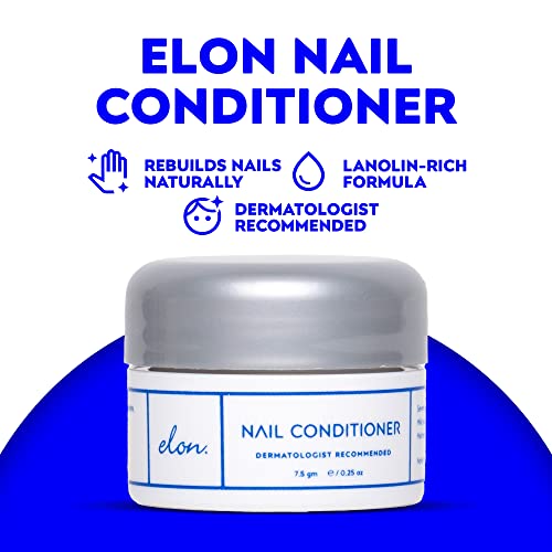 Elon Lanolin-Rich Nail Conditioner, Strengthens Nails & Protects Cuticles, Recommended by Dermatologists & Podiatrists (7.5 g.)