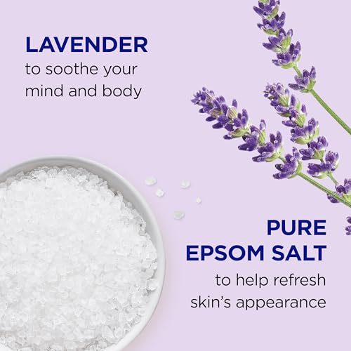 Dr Teal's Pure Epsom Magnesium Salt Soak and Foaming Bath, Soothe & Sleep with Lavender Essential Oils, Duo Pack