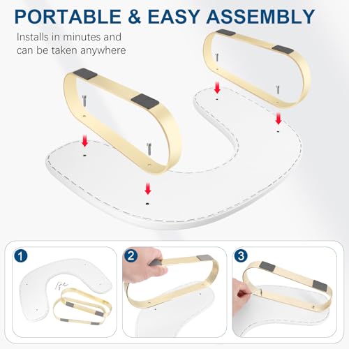 Arm Rest for Nails Tech, U-Shaped Manicure Nail Arm Rest Stand, Nail Armrest for Nail Tech Hand Rests with Stainless Steels Holder
