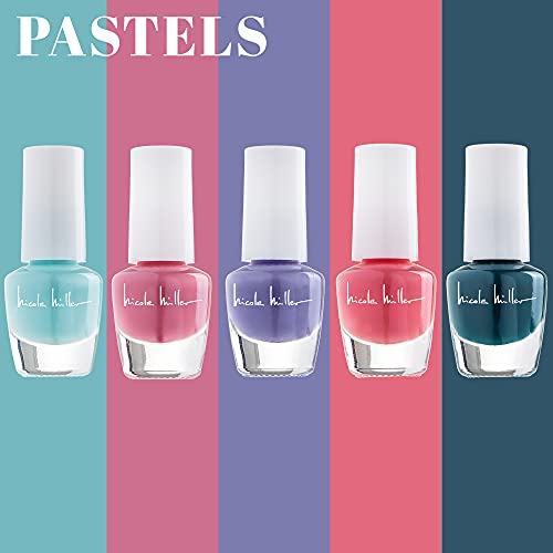 Nicole Miller Mini Nail Polish Set – Glossy, Vibrant Colors for Fingernails & Toenails, Trendy Collection